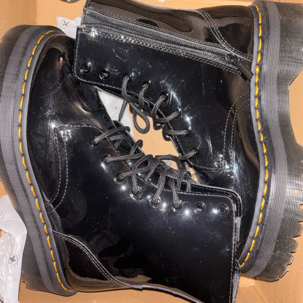 Dr. Martens Black Combat Platform Boots